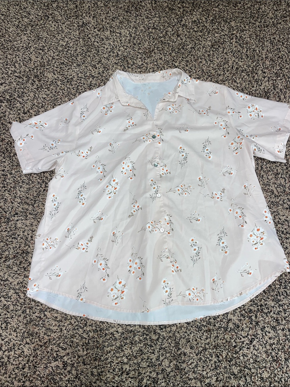 SHEIN Curve Floral Button-Down Shirt Lightweight Relaxed Fit 2X NWOT